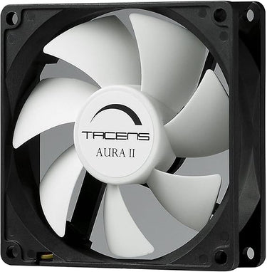 Tacens 3AURAII9, Ventilador Ordenador 9 cm, Ultrasilencioso, Antipolvo, Negro